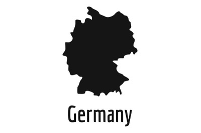 Germany map in black vector simple