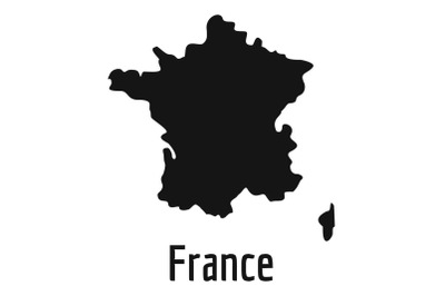 France map in black vector simple