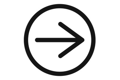 Arrow icon in black vector simple