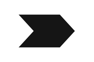 Arrow icon in black vector simple