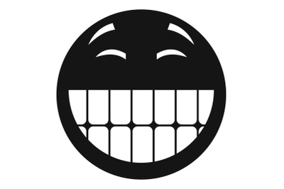 Smile icon vector simple