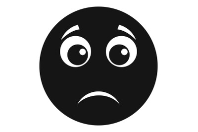 Sad smile icon vector simple