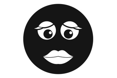 Girl smile icon vector simple
