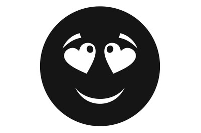 Love smile icon vector simple
