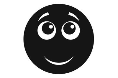 Smile icon vector simple