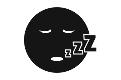 Sleep smile icon vector simple