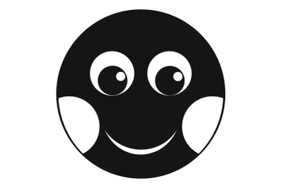 Smile icon vector simple