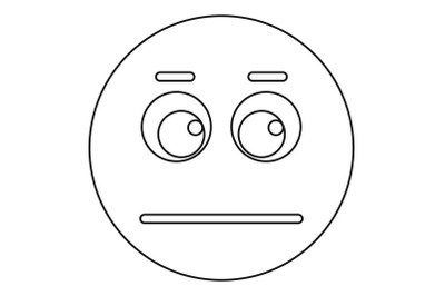 Smile icon vector thin line