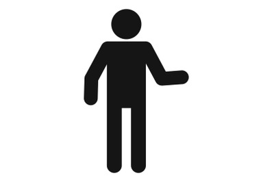 Stick figure stickman icon pictogram vector simple