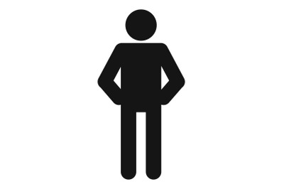 Stick figure stickman icon pictogram vector simple