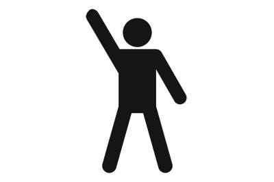 Stick figure stickman icon pictogram vector simple