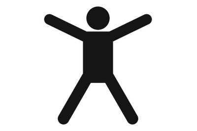 Stick figure stickman icon pictogram vector simple