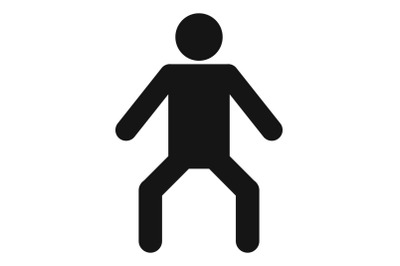 Stick figure stickman icon pictogram vector simple