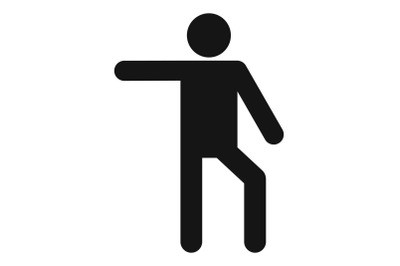 Stick figure stickman icon pictogram vector simple
