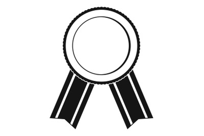 Award ribbon icon vector simple