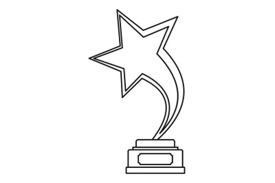 Star award icon vector thin line