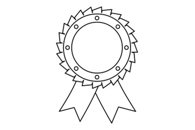Award icon vector thin line