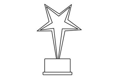 Star award icon vector thin line