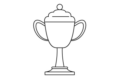 Cup award icon vector thin line