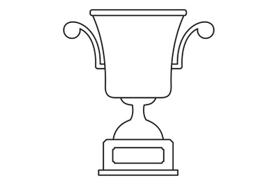 Cup award icon vector thin line