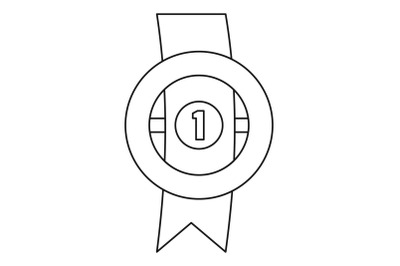 Award ribbon icon vector thin line