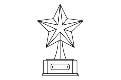 Star award icon vector thin line