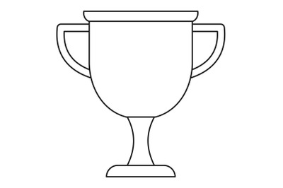 Cup award icon vector thin line