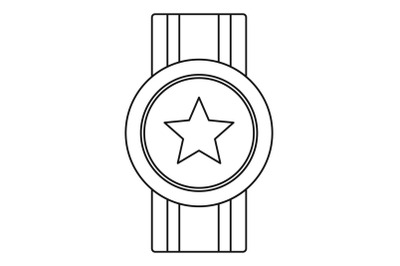 Award ribbon icon vector thin line