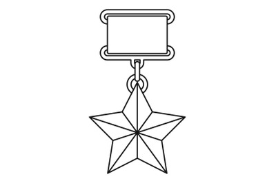 Medal icon vector thin line