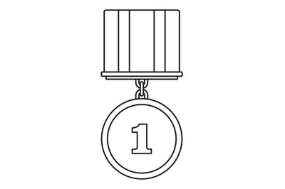 Medal icon vector thin line