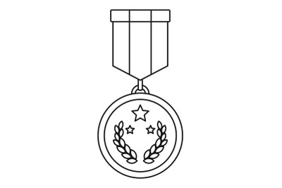 Medal icon vector thin line