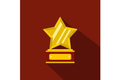 Star award icon vector flat
