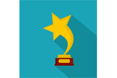 Star award icon vector flat