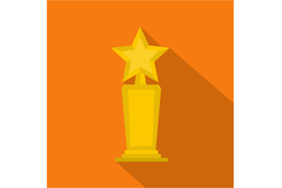 Star award icon vector flat