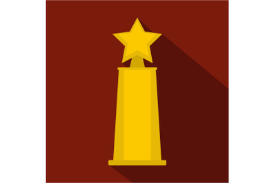 Star award icon vector flat