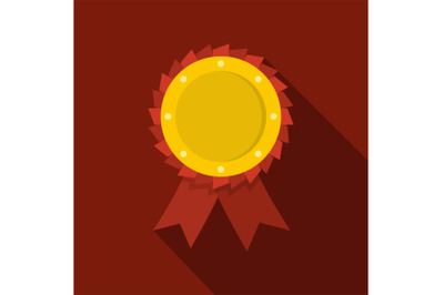 Award ribbon icon vector flat