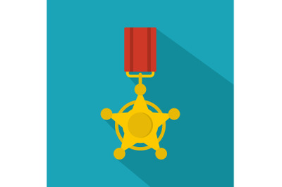Medal icon vector flat