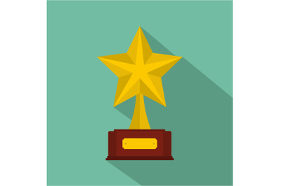 Star award icon vector flat