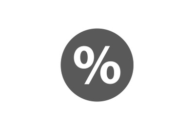 Percent sign vector icon simple