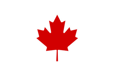 Canada maple leaf icon vector simple