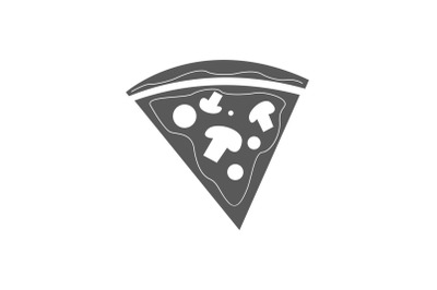 Pizza icon vector simple