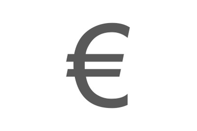 Euro symbol icon vector simple