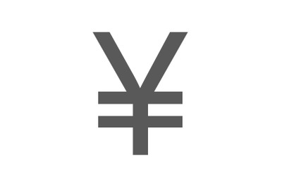 Yen symbol icon vector simple