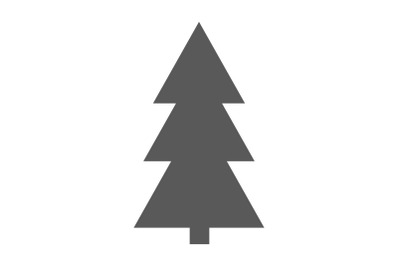 Christmas tree icon vector simple