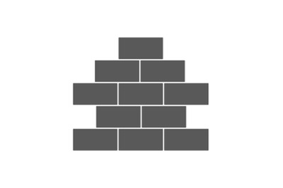 Brick wall icon vector simple