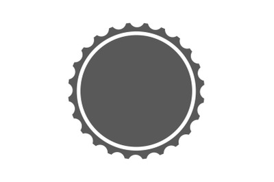 Beer cap icon vector simple