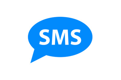 SMS icon vector simple