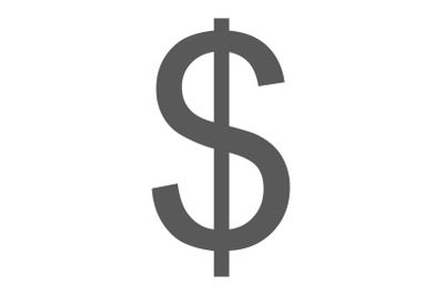 Dollar icon vector simple