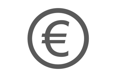 Euro symbol icon simple vector