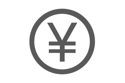 Yen symbol icon simple vector